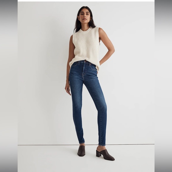 Madewell 10” high rise skinny stretch blue jeans - Picture 7 of 13